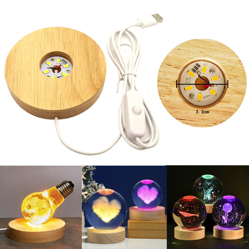 Lighting Decoration Stand - Présentoir d'art en résine rond en