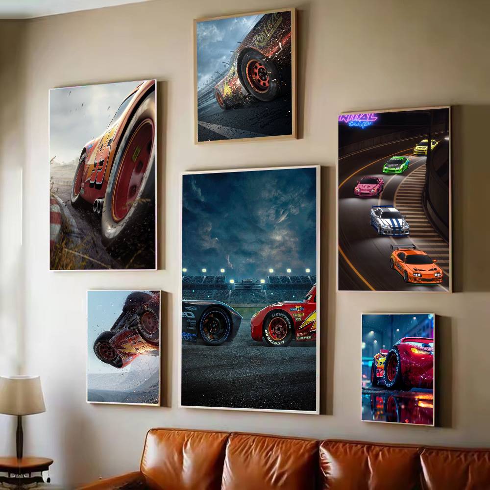 Lighting Mcqueen Decor - Voitures 3 Film Lightning McQueen affiche