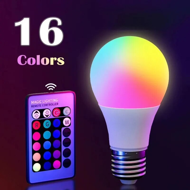 Colour Changing Bulb - Ampoule LED multicolore RGB, 16 couleurs,