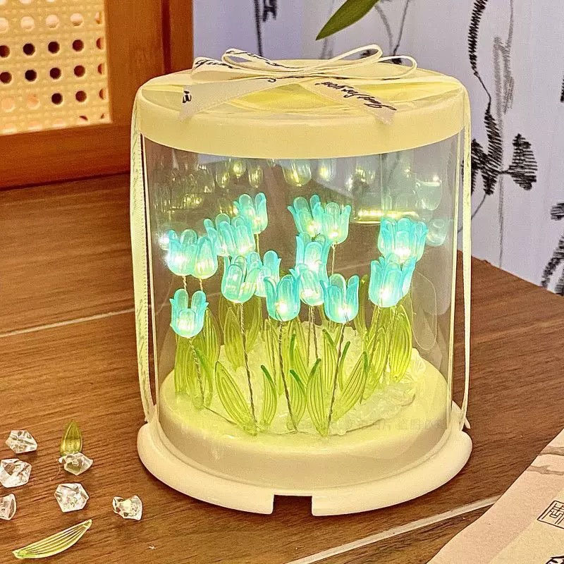 Lighting Table Decor - Bricolage tulipe lampe Simulation fleur mer