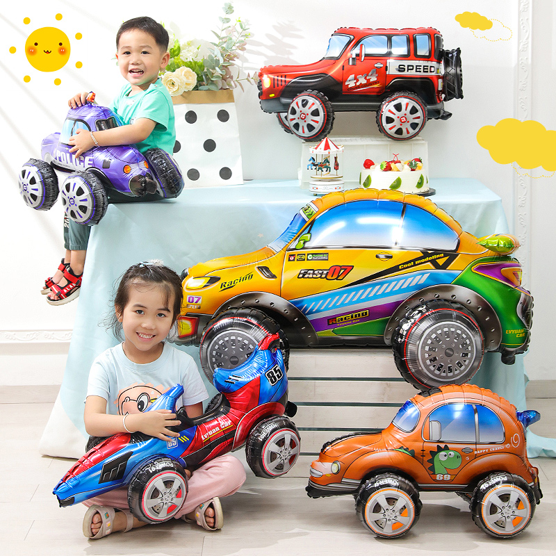 Lighting Mcqueen Birthday Decor - Ballon en aluminium de voiture de