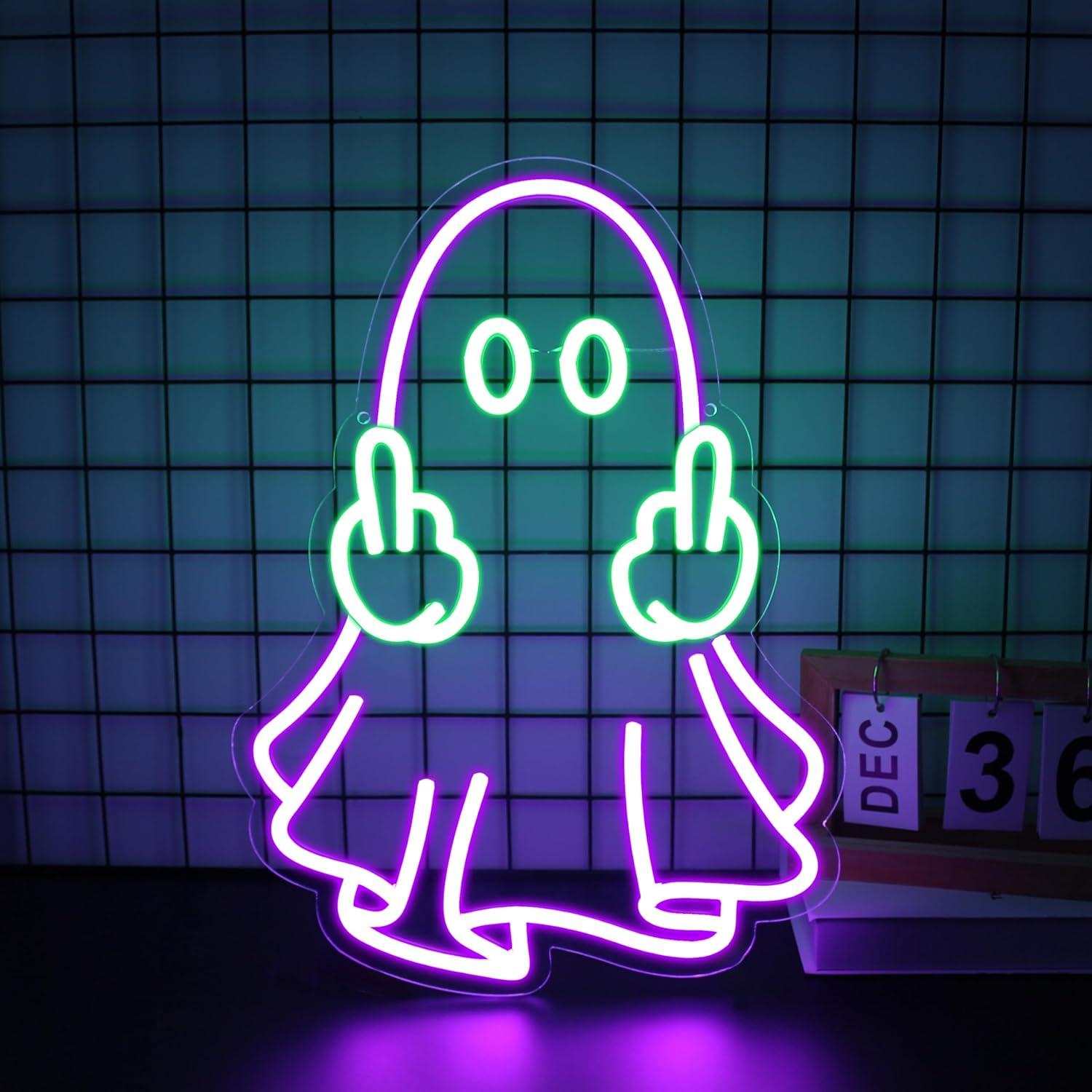 Lighting Decor In Room - Enseigne néon LED Ghost alimentée par