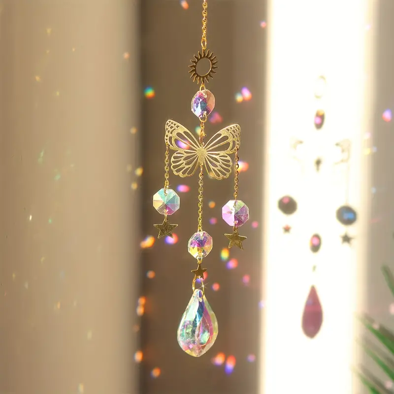 Lighting Jockey - 1 attrape-soleil en cristal papillon -
