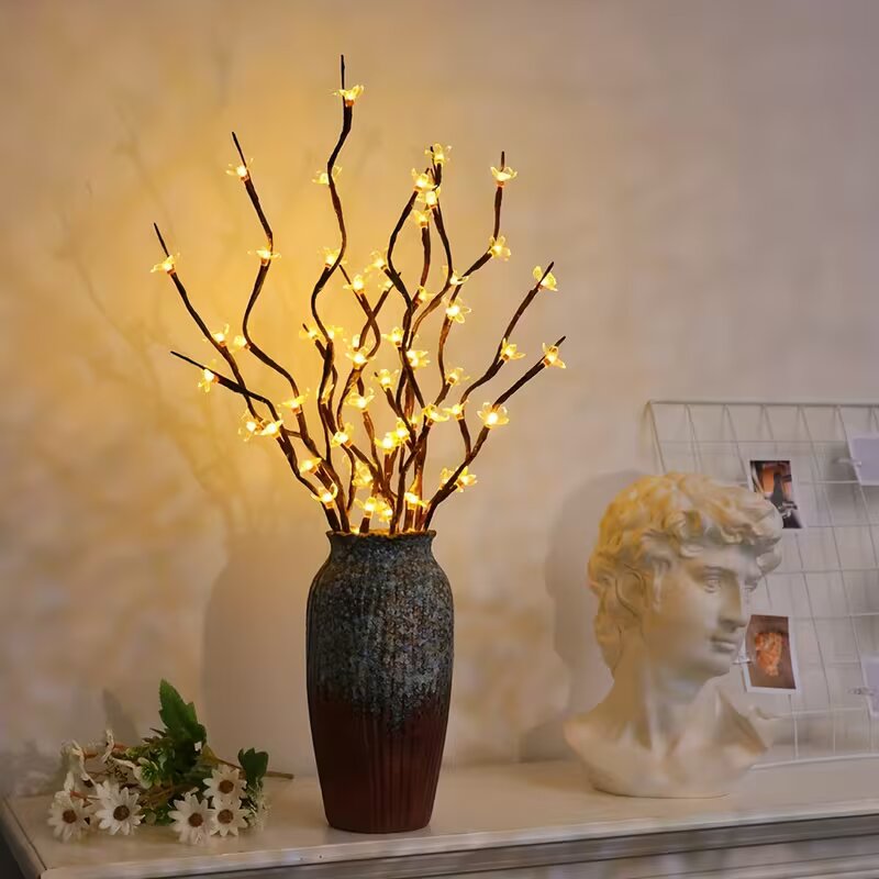 Lighting Table Decor - Lampes de branche d'arbre à fleurs