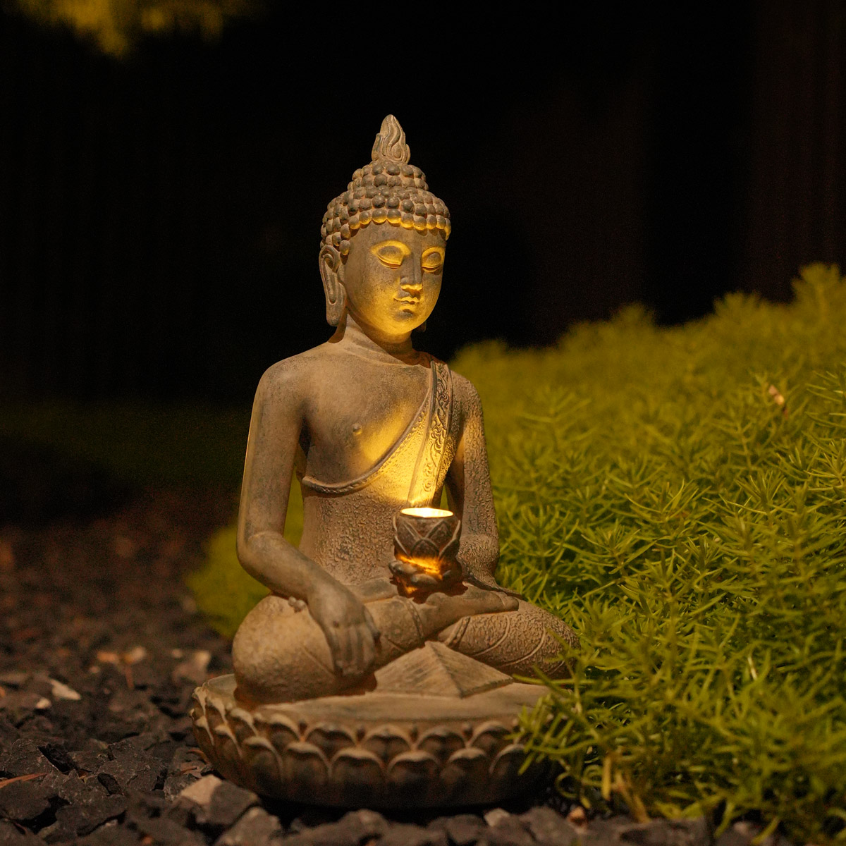 Decor Lighting India - Statue de bouddha à énergie solaire