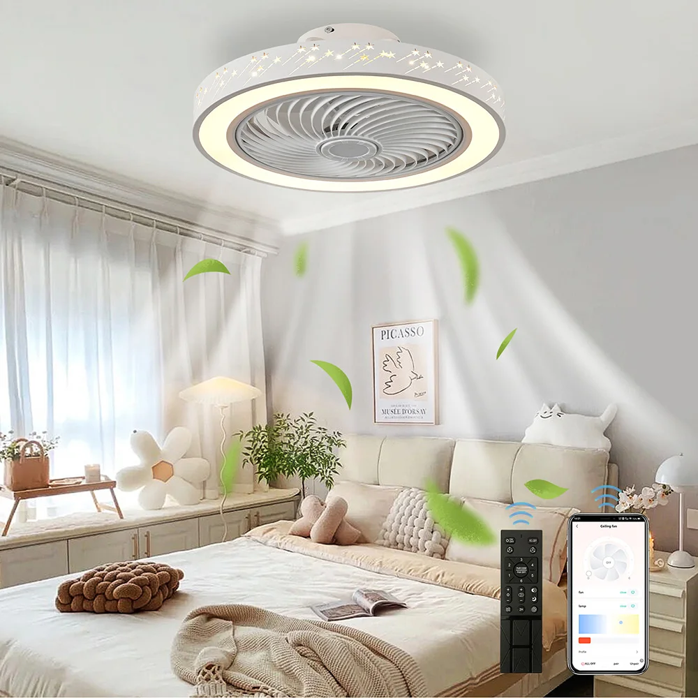 Decor Lighting Ceiling Fans - Ventilateur de plafond rétractable avec application