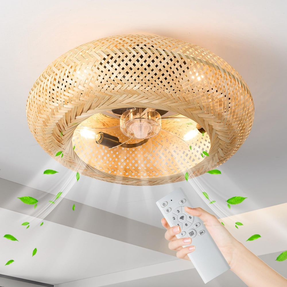 Decor Lighting Ceiling Fans - Ventilateur de plafond en bambou avec