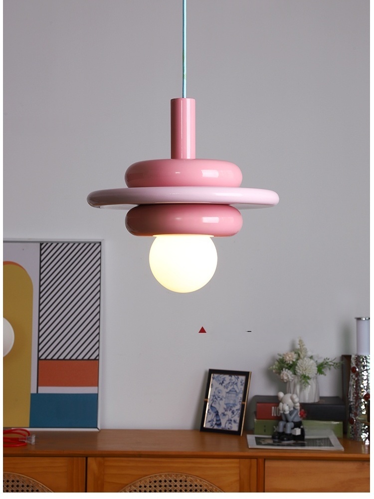 Colour Changing Bulb - Lustre Minimaliste Macaron, Lampe Suspendue en