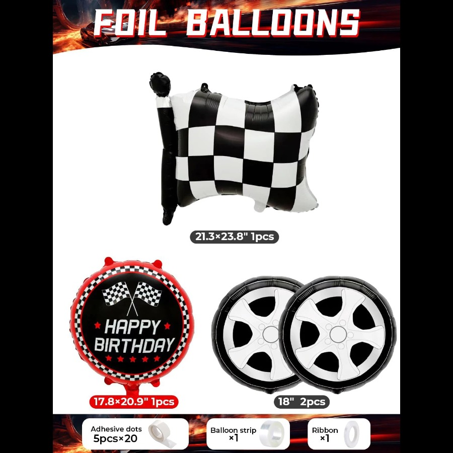 Kit d'arche de ballons de cour - Lighting Mcqueen Birthday Decor avis et prix