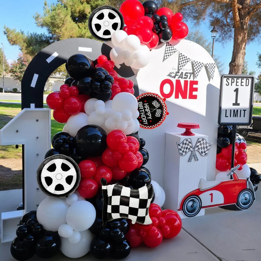 Kit d'arche de ballons de cour - Lighting Mcqueen Birthday Decor avis et prix