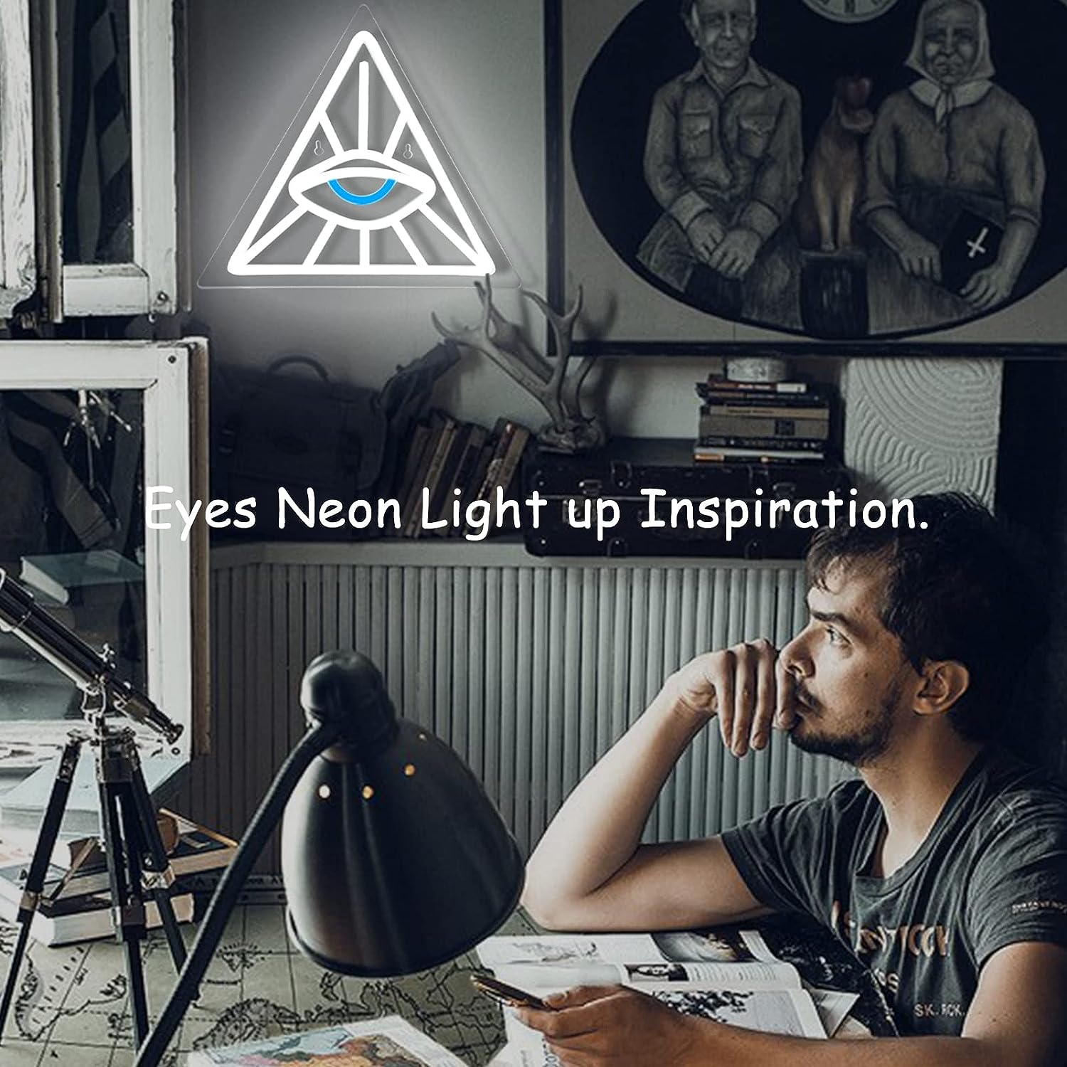 Lumière néon LED en forme d'œi - Outdoor Lighting Decor Ideas avis et prix