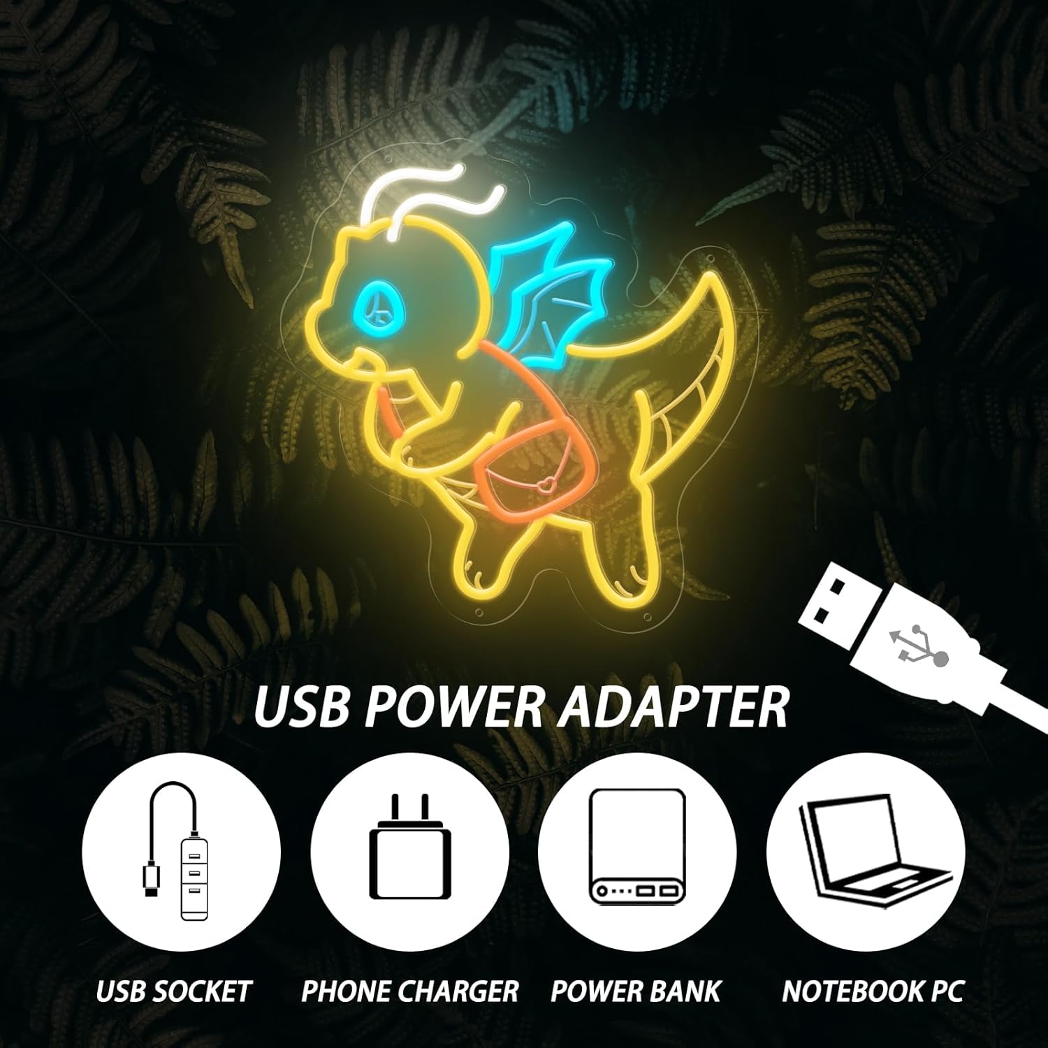 Lampe néon dinosaure mignon à  - Outdoor Lighting Decor Ideas avis et prix