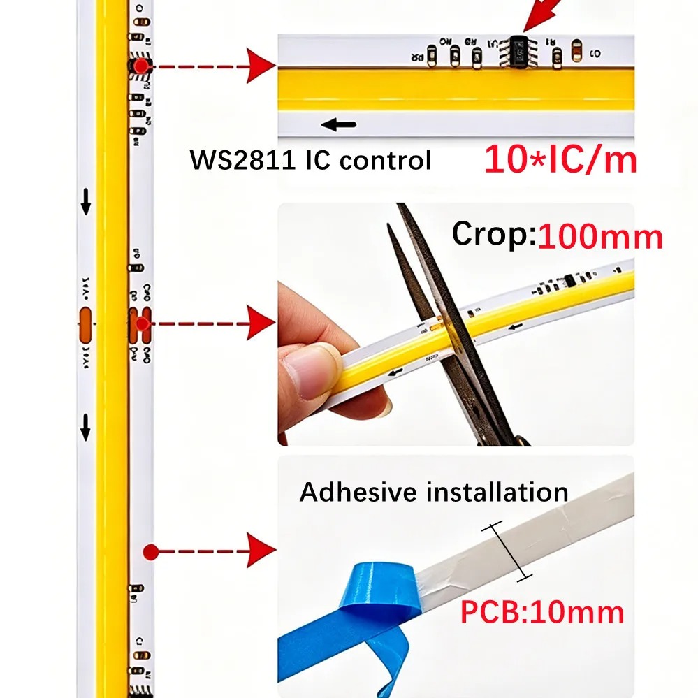 Bande LED COB WS2811 DC24V adr - Decor Lighting Address avis et prix