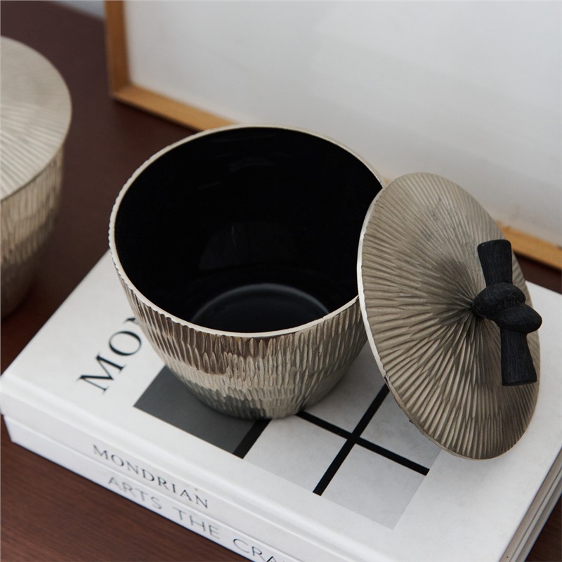 Pot de rangement en argent tex - Decor Lighting India avis et prix