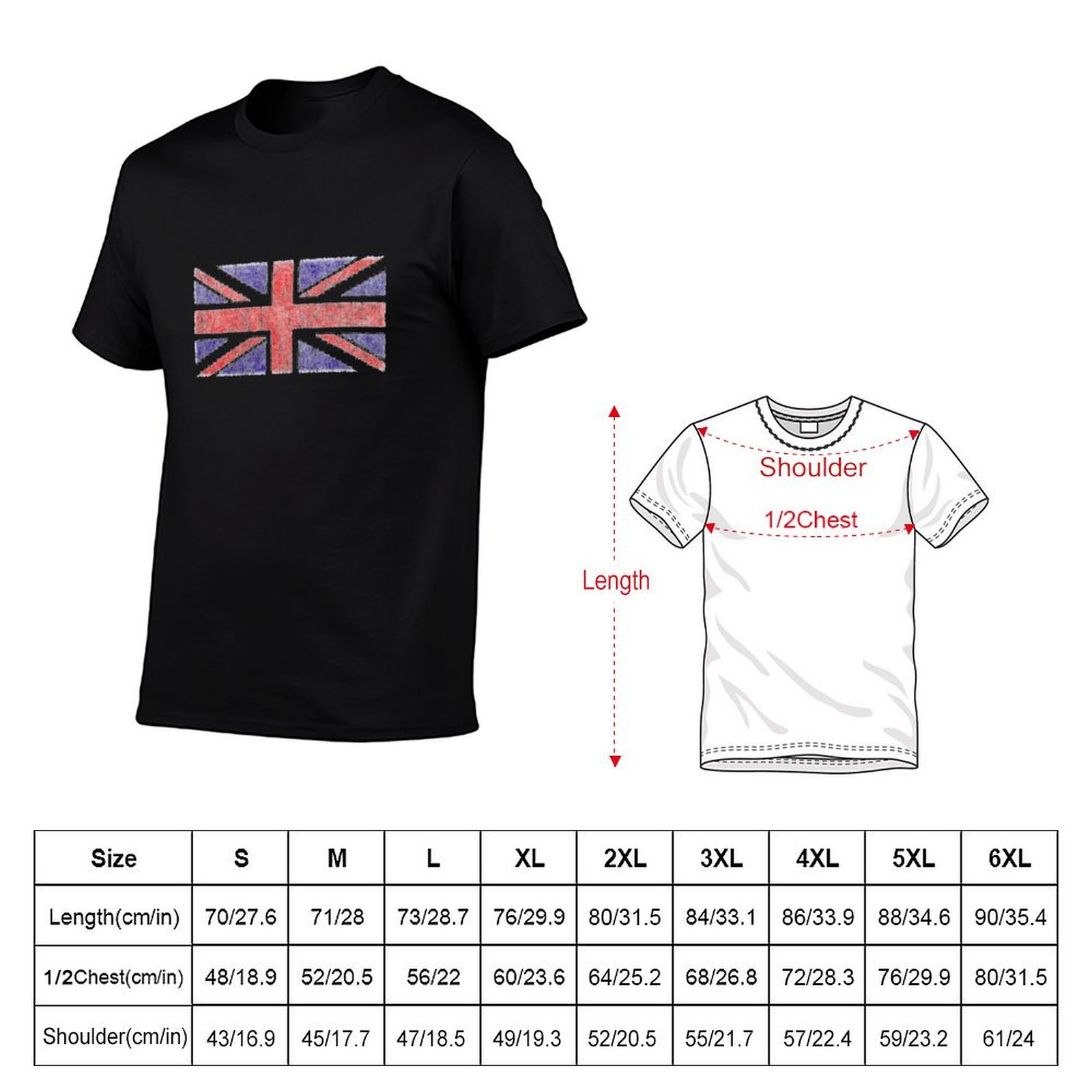 T-shirt vintage avec drapeau U - Union Lighting & Decor avis et prix