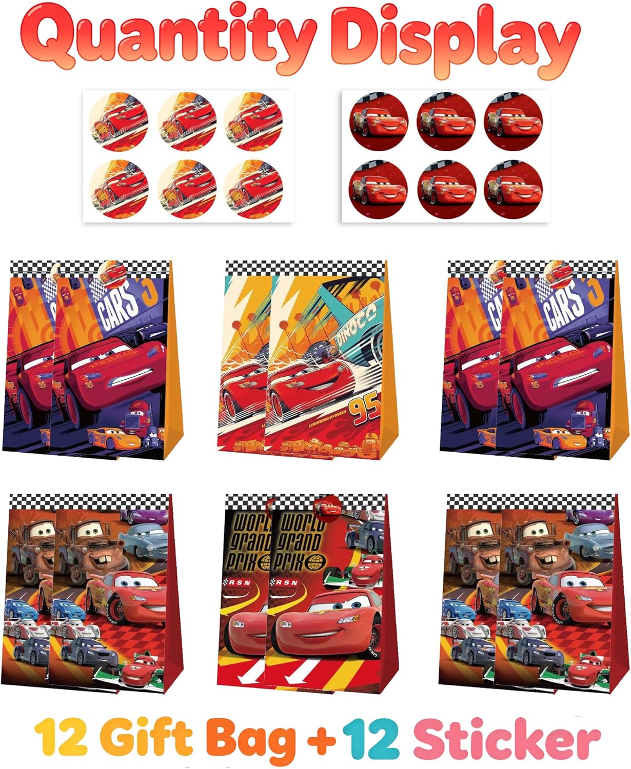 Sacs cadeaux pour fête sur le  - Lighting Mcqueen Decor avis et prix