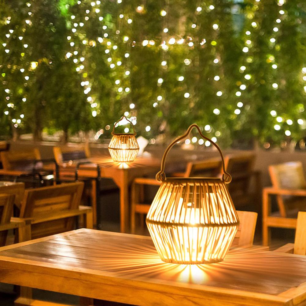 Lanterne solaire en rotin étan - Lighting Table Decor avis et prix