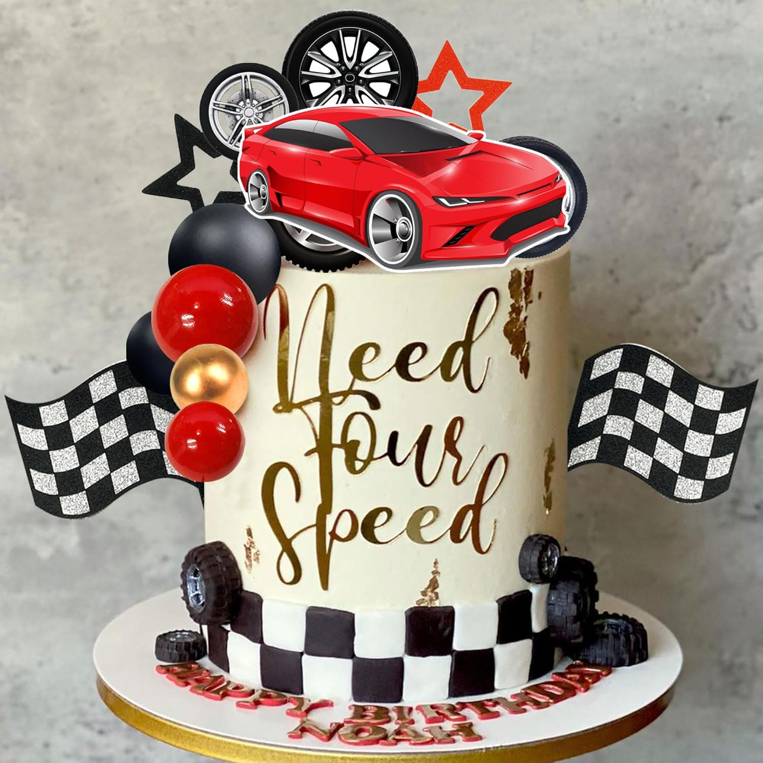 27 pièces roue de course gâtea - Lighting Mcqueen Birthday Decor avis et prix