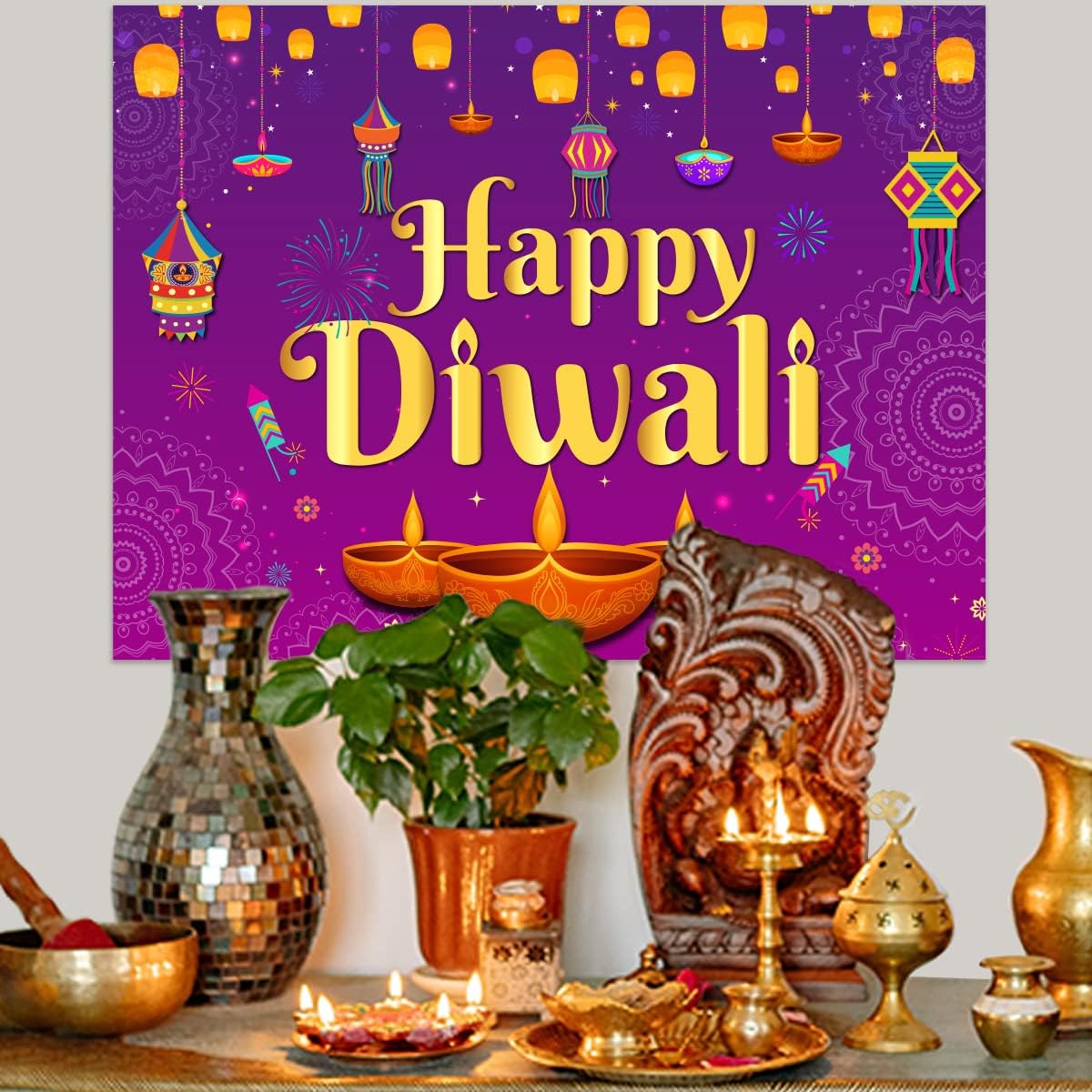Tapisserie murale Happy Diwali - Decor Lighting India avis et prix