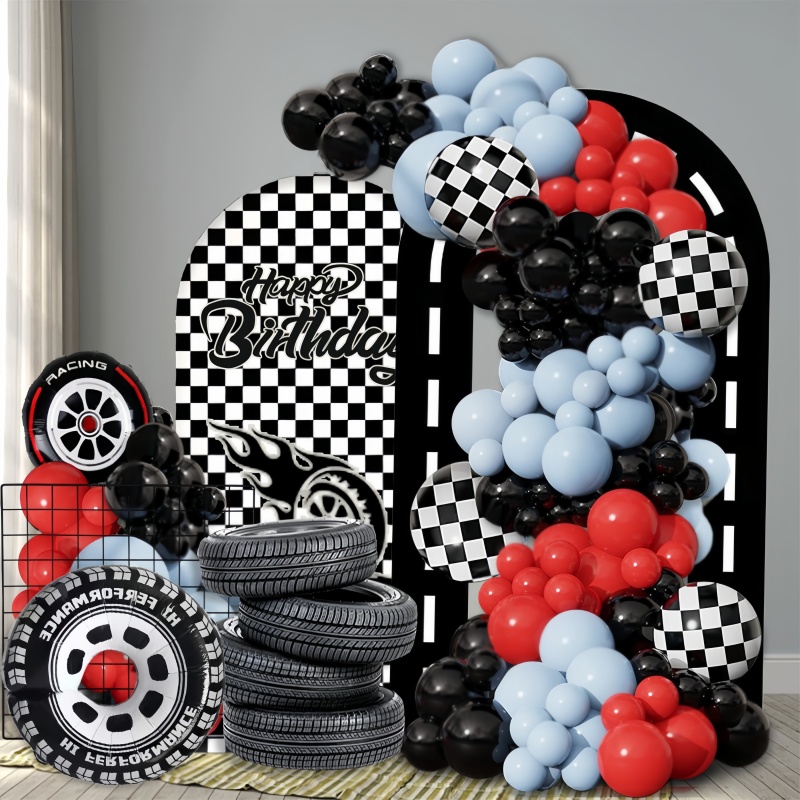 Ensemble d'arche de ballons d' - Lighting Mcqueen Birthday Decor avis et prix