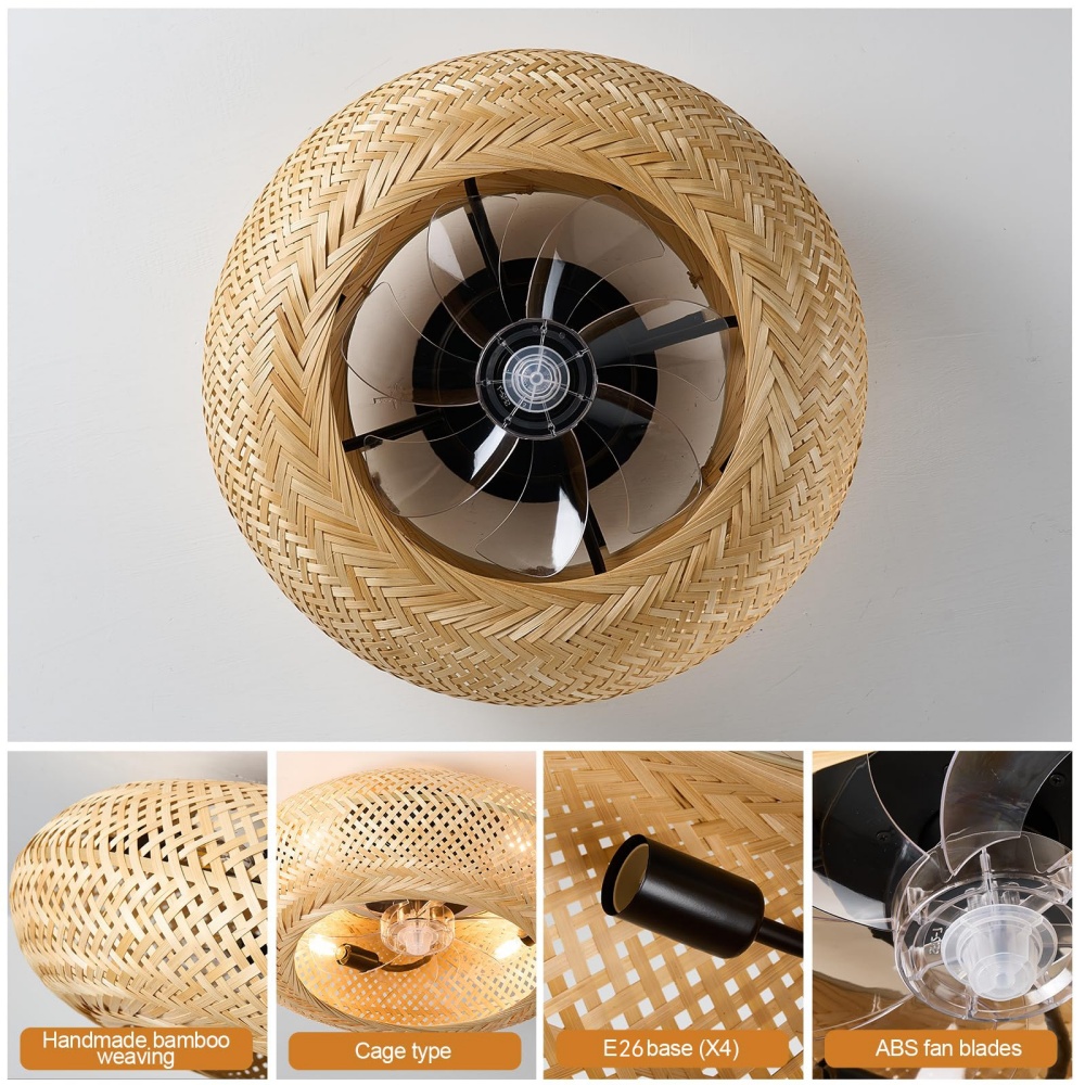 Ventilateur de plafond en bamb - Decor Lighting Ceiling Fans avis et prix