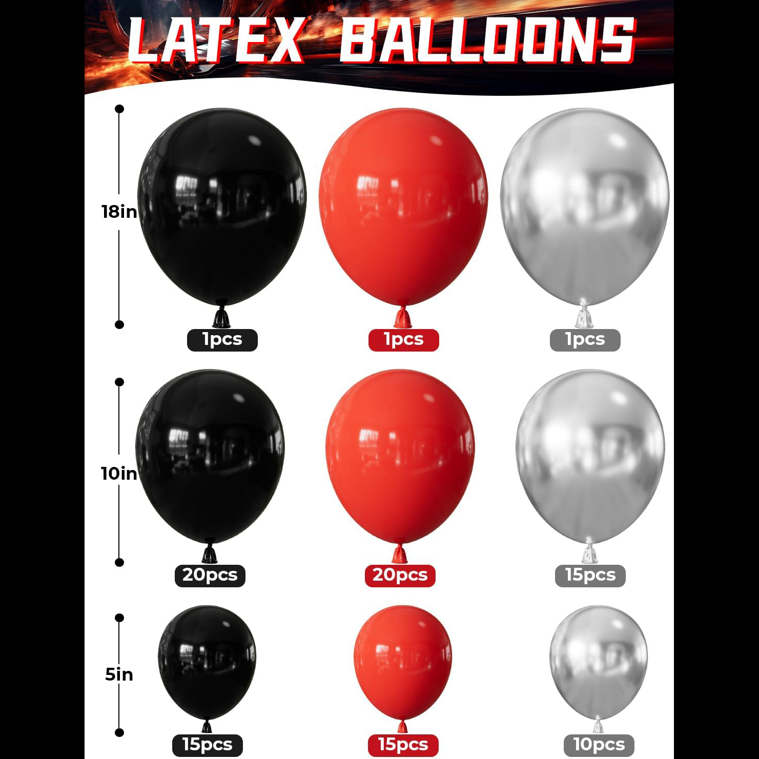 Kit d'arche de ballons de cour - Lighting Mcqueen Birthday Decor avis et prix